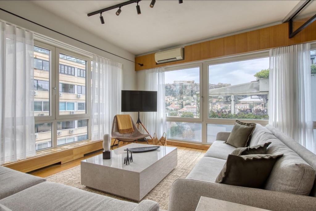 Sunny Luxury Loft,Stunning Acropolis View, Jacuzzi Leilighet Athen Eksteriør bilde