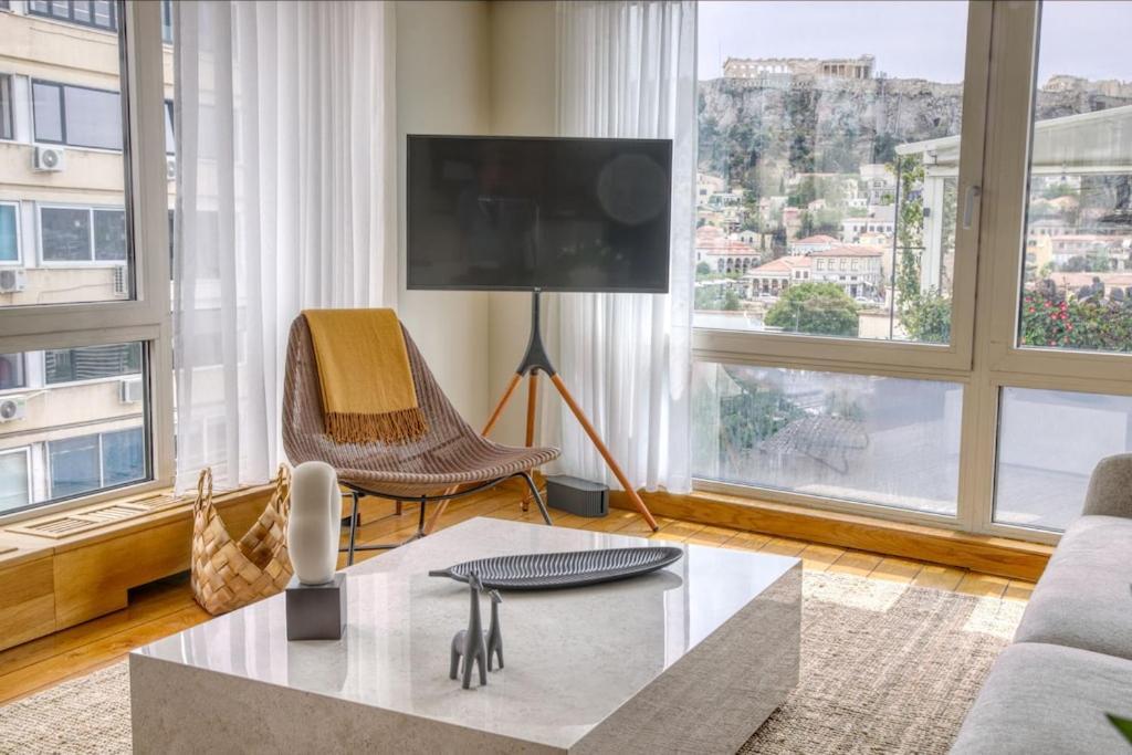 Sunny Luxury Loft,Stunning Acropolis View, Jacuzzi Leilighet Athen Eksteriør bilde